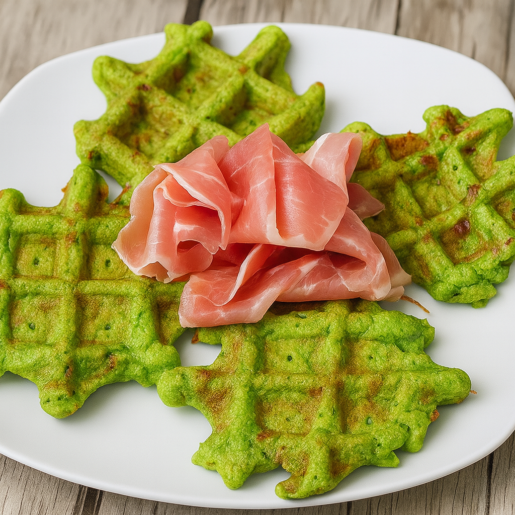 Gofres de espinacas