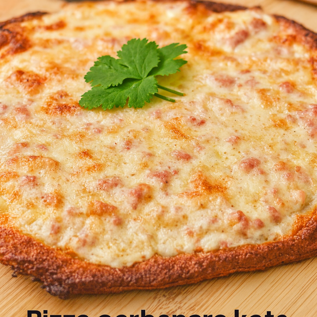 Pizza carbonara keto a mi manera