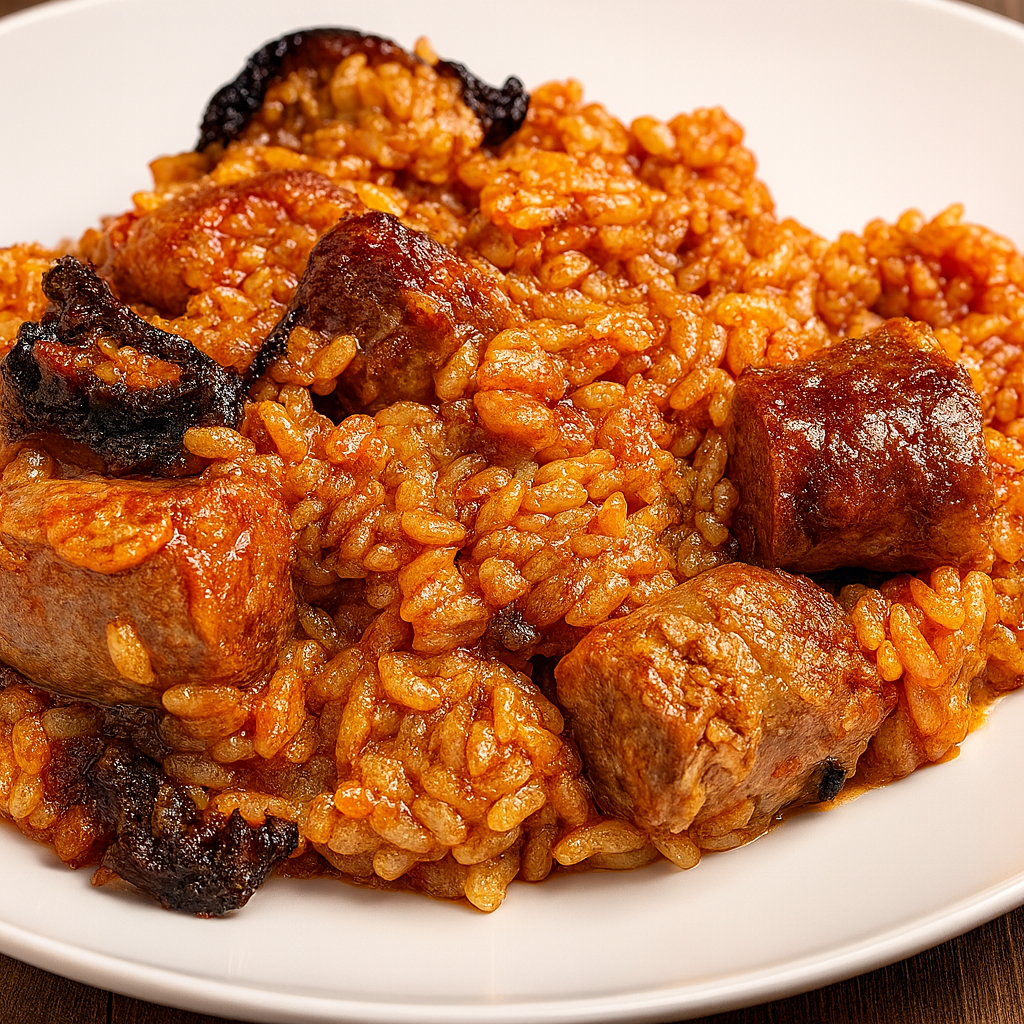 Arroz meloso con butifarra