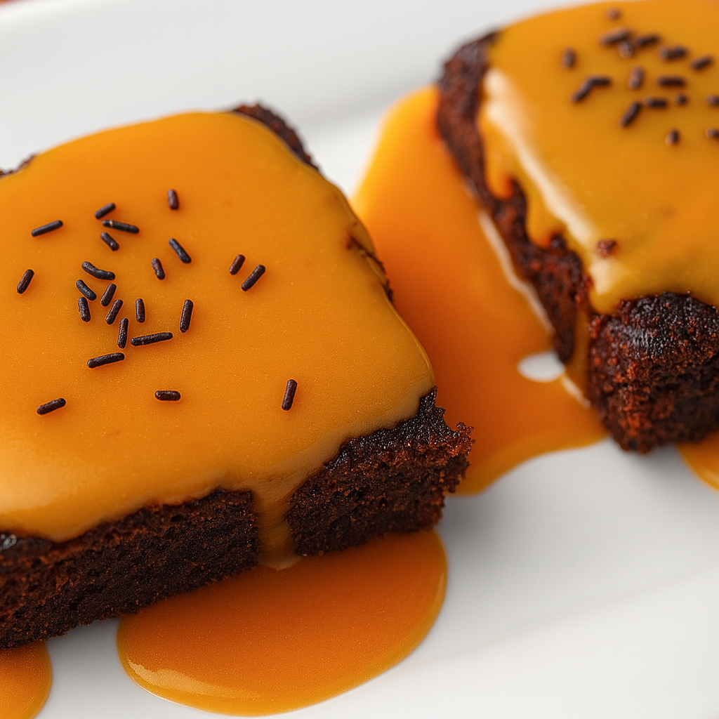 Brownie al aroma de naranja